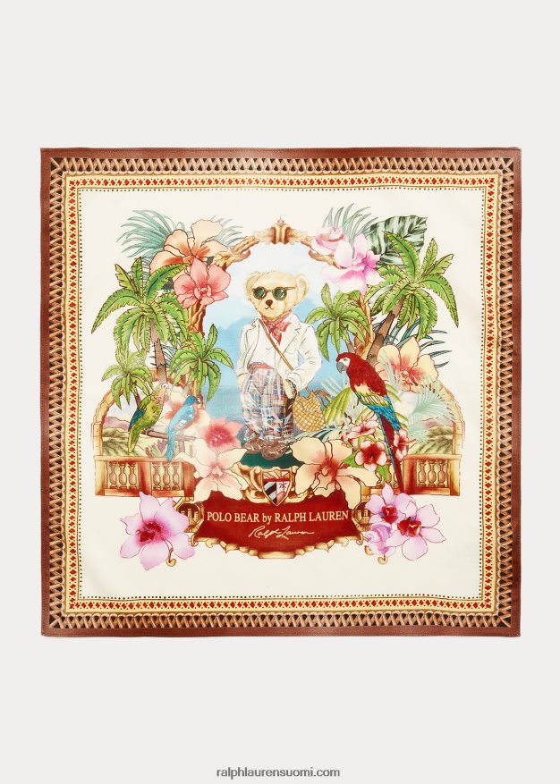 Ralph Lauren naiset poolokarhu puuvillahuivi 0Z24ZR5551 multi