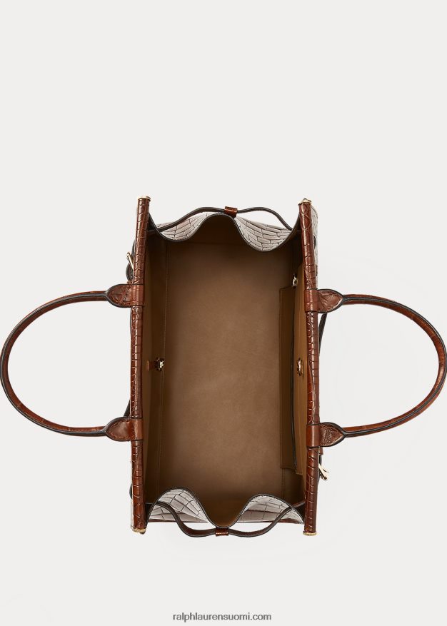 Ralph Lauren naiset alligaattori iso rl50 käsilaukku 0Z24ZR5304 suklaa