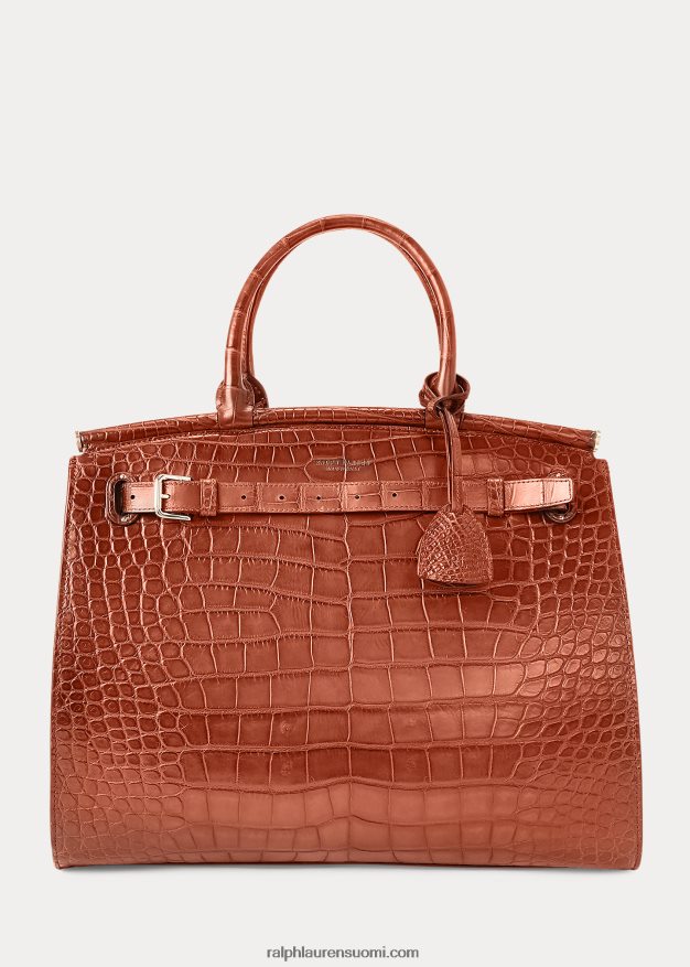 Ralph Lauren naiset alligaattori iso rl50 käsilaukku 0Z24ZR5306 hunaja