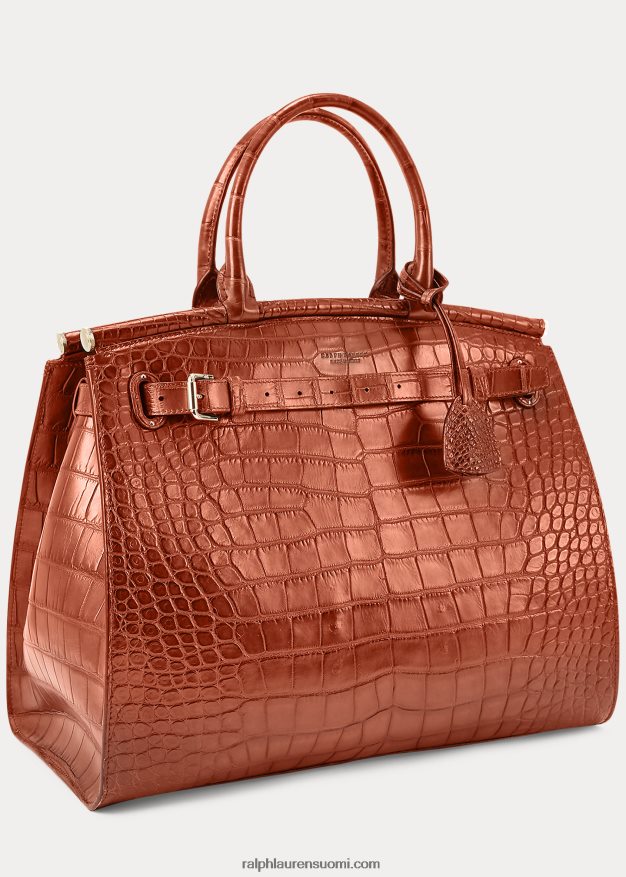 Ralph Lauren naiset alligaattori iso rl50 käsilaukku 0Z24ZR5306 hunaja
