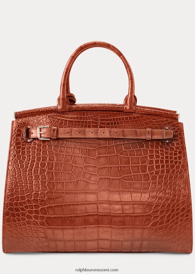 Ralph Lauren naiset alligaattori iso rl50 käsilaukku 0Z24ZR5306 hunaja