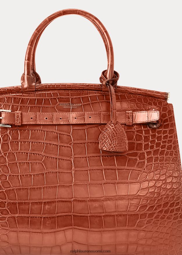 Ralph Lauren naiset alligaattori iso rl50 käsilaukku 0Z24ZR5306 hunaja