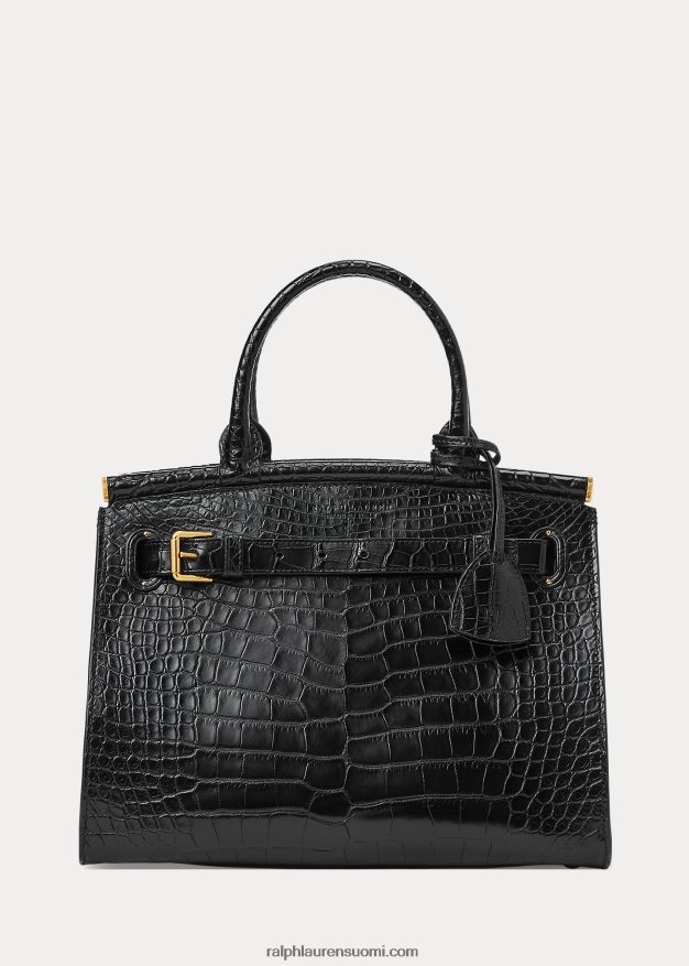 Ralph Lauren naiset alligaattori medium rl50 käsilaukku 0Z24ZR5293 musta