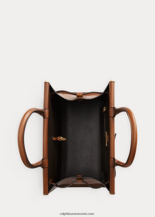 Ralph Lauren naiset kiillotettu keskikokoinen rl50 käsilaukku 0Z24ZR5298