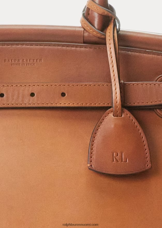 Ralph Lauren naiset kiillotettu keskikokoinen rl50 käsilaukku 0Z24ZR5298