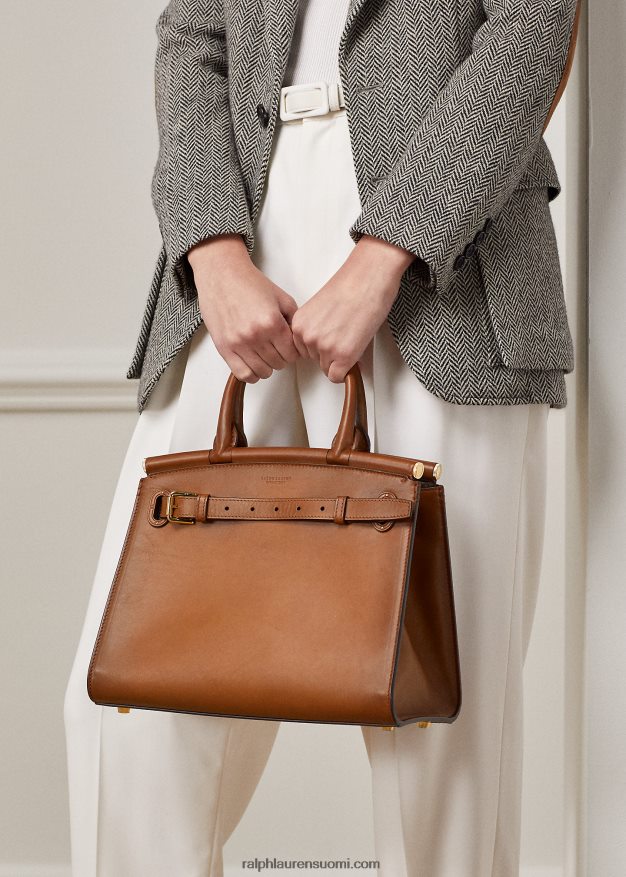 Ralph Lauren naiset kiillotettu keskikokoinen rl50 käsilaukku 0Z24ZR5298