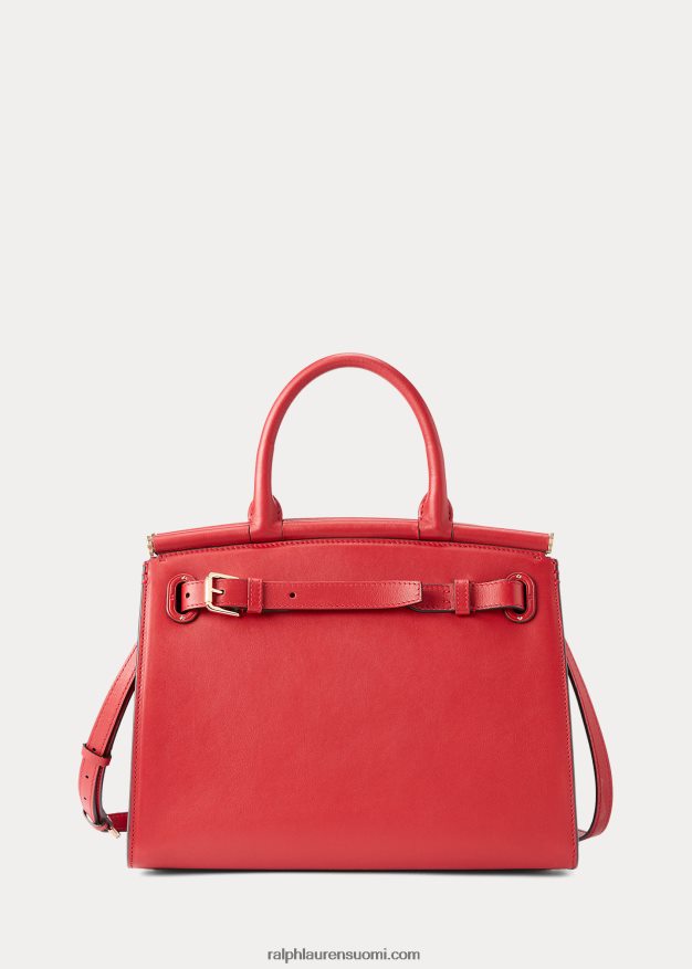 Ralph Lauren naiset vasikanahkainen keskikokoinen rl50 käsilaukku 0Z24ZR5294 syvä punainen