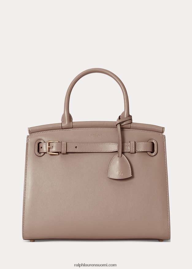 Ralph Lauren naiset vasikanahkainen keskikokoinen rl50 käsilaukku 0Z24ZR5297 taupe