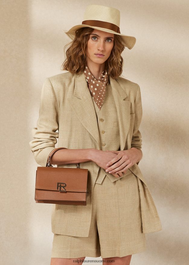 Ralph Lauren naiset vasikkanahka rl yläkahva 0Z24ZR5139 rl kultaa