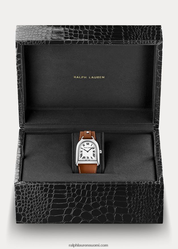 Ralph Lauren naiset pieni teräs 0Z24ZR2844 valkoinen kellotaulu