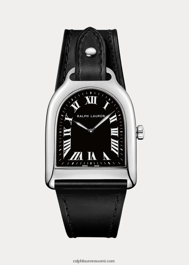 Ralph Lauren naiset pieni teräs 0Z24ZR2845 musta kellotaulu