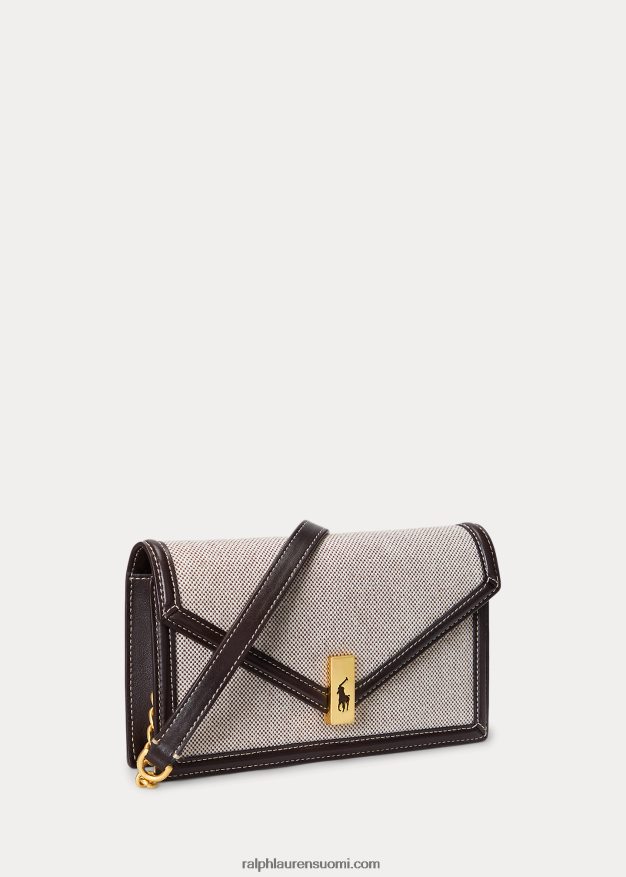 Ralph Lauren naiset polo id canvas ketjulompakko ja laukku 0Z24ZR5178 luonnontupakka/tupakka