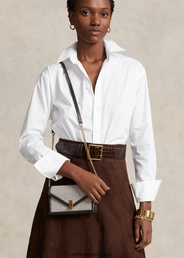 Ralph Lauren naiset polo id canvas ketjulompakko ja laukku 0Z24ZR5178 luonnontupakka/tupakka