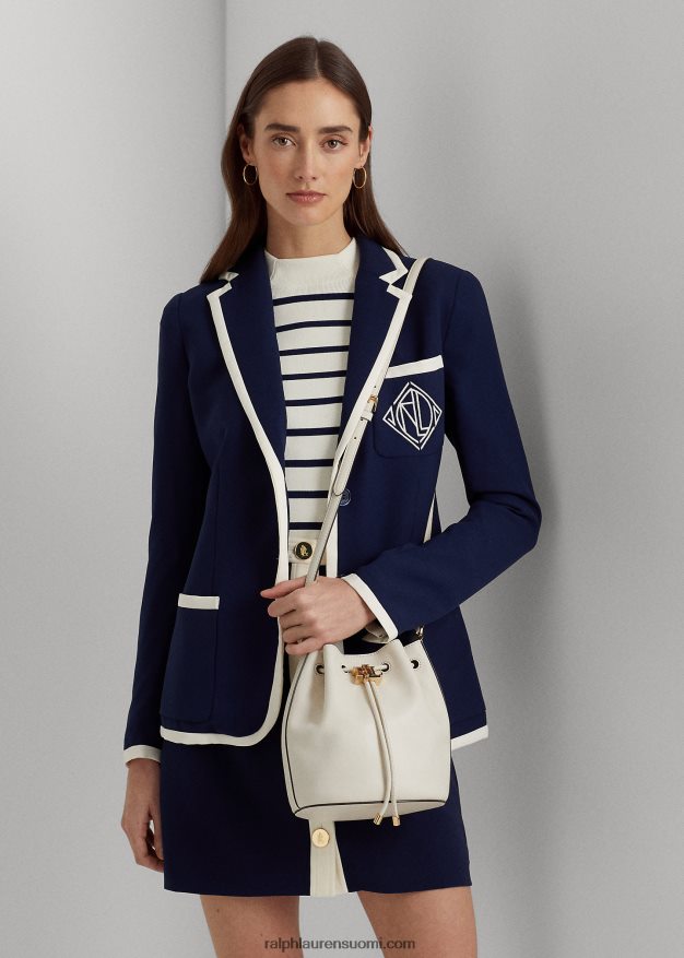 Ralph Lauren naiset nahkainen medium andie kiristysnauhakassi 0Z24ZR5346 vanilja