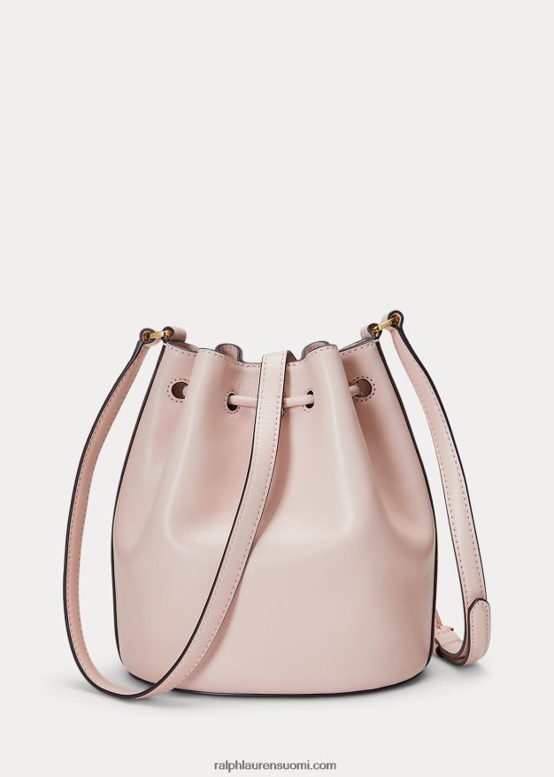 Ralph Lauren naiset nahkainen medium andie kiristysnauhakassi 0Z24ZR5347 vaalea pinkki