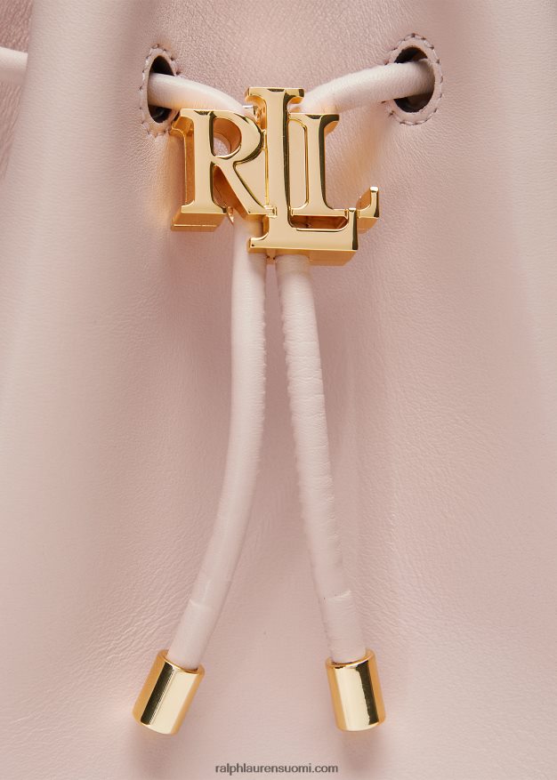 Ralph Lauren naiset nahkainen medium andie kiristysnauhakassi 0Z24ZR5347 vaalea pinkki
