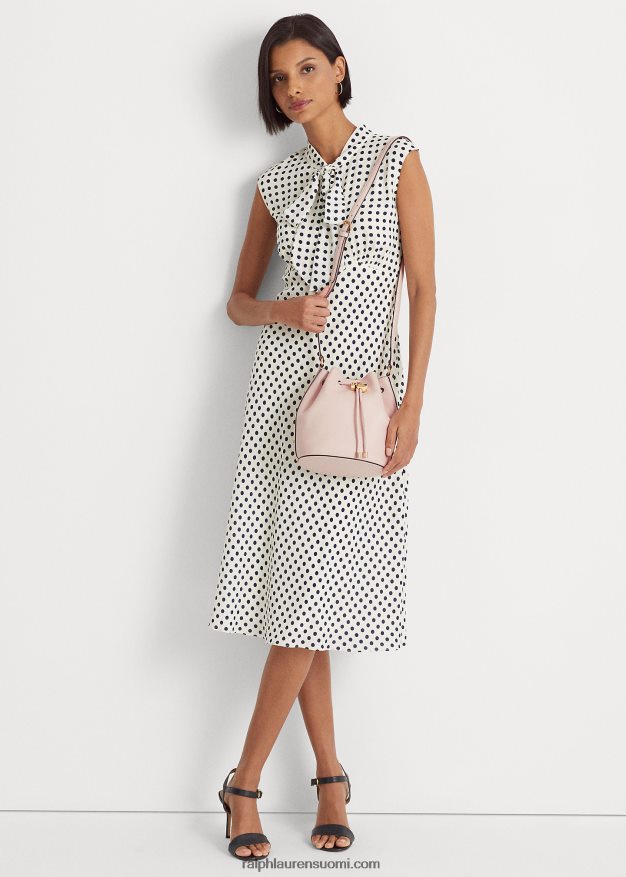 Ralph Lauren naiset nahkainen medium andie kiristysnauhakassi 0Z24ZR5347 vaalea pinkki