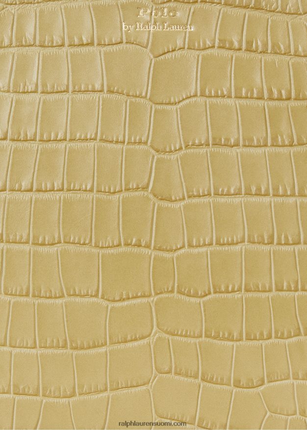 Ralph Lauren naiset kohokuvioitu nahkainen kirjekuorikytkin 0Z24ZR5238 hiekka