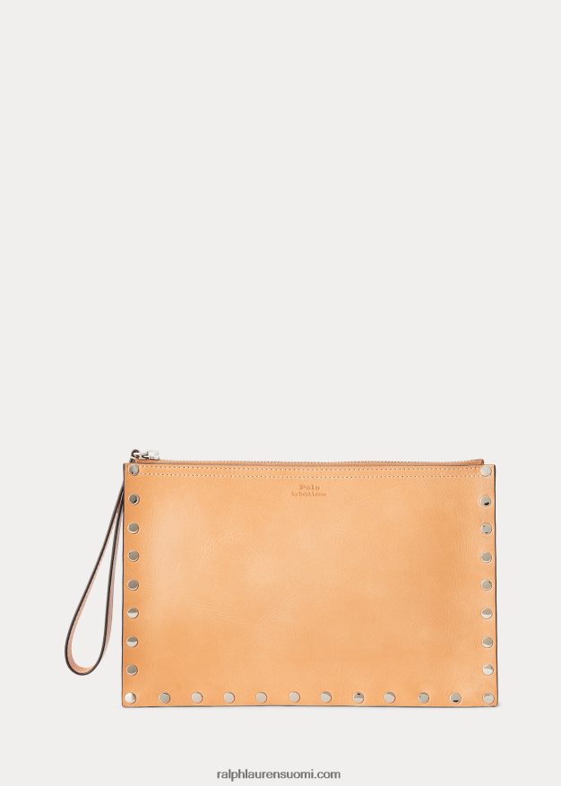 Ralph Lauren naiset nastoitettu vachetta kirjekuorikytkin 0Z24ZR5237 luonnollinen