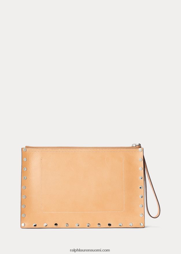 Ralph Lauren naiset nastoitettu vachetta kirjekuorikytkin 0Z24ZR5237 luonnollinen