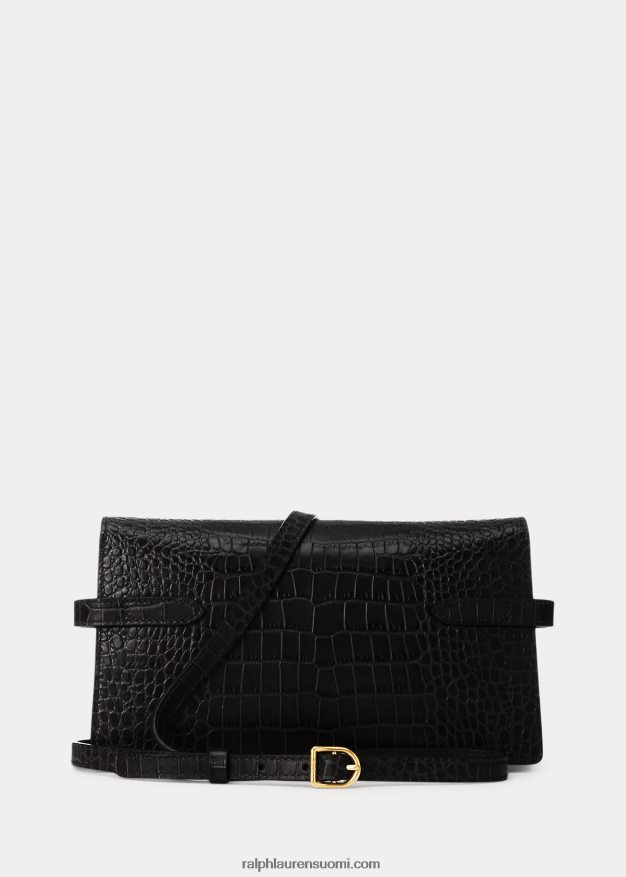 Ralph Lauren naiset polo id croc-kuvioitu kytkin 0Z24ZR5180 musta