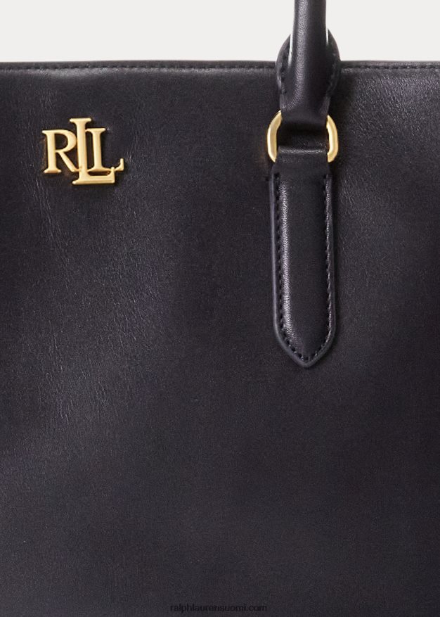 Ralph Lauren naiset nahkainen iso marcy-laukku 0Z24ZR5360 laivasto