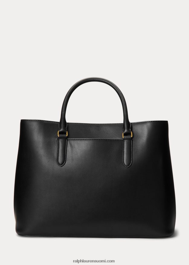 Ralph Lauren naiset nahkainen iso marcy-laukku 0Z24ZR5361 musta