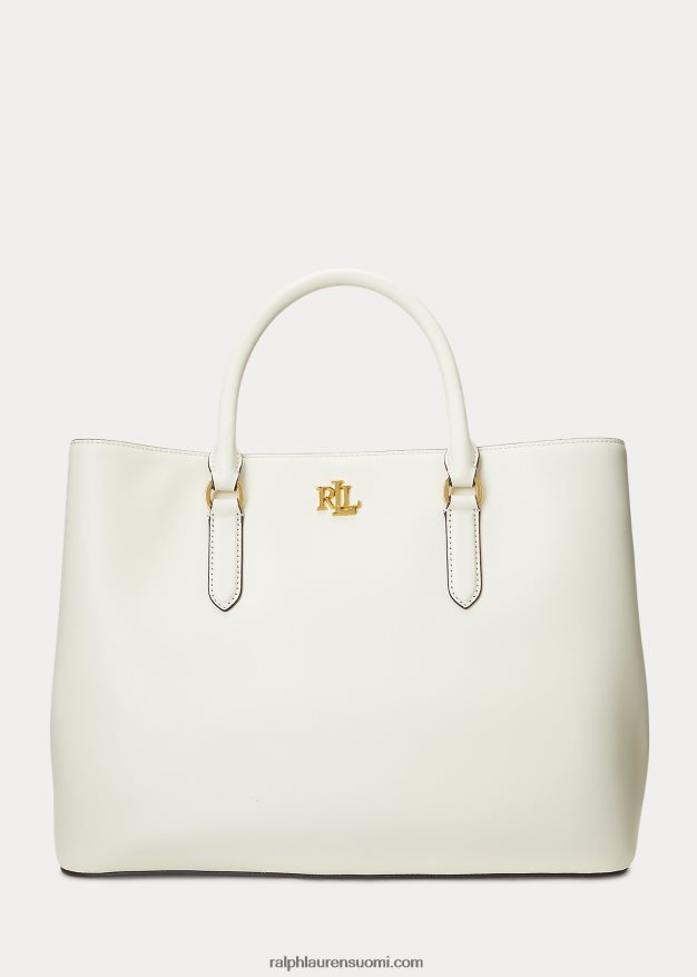 Ralph Lauren naiset nahkainen iso marcy-laukku 0Z24ZR5362 vanilja