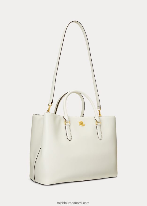 Ralph Lauren naiset nahkainen iso marcy-laukku 0Z24ZR5362 vanilja