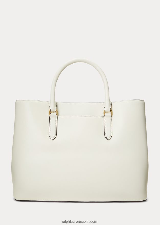 Ralph Lauren naiset nahkainen iso marcy-laukku 0Z24ZR5362 vanilja
