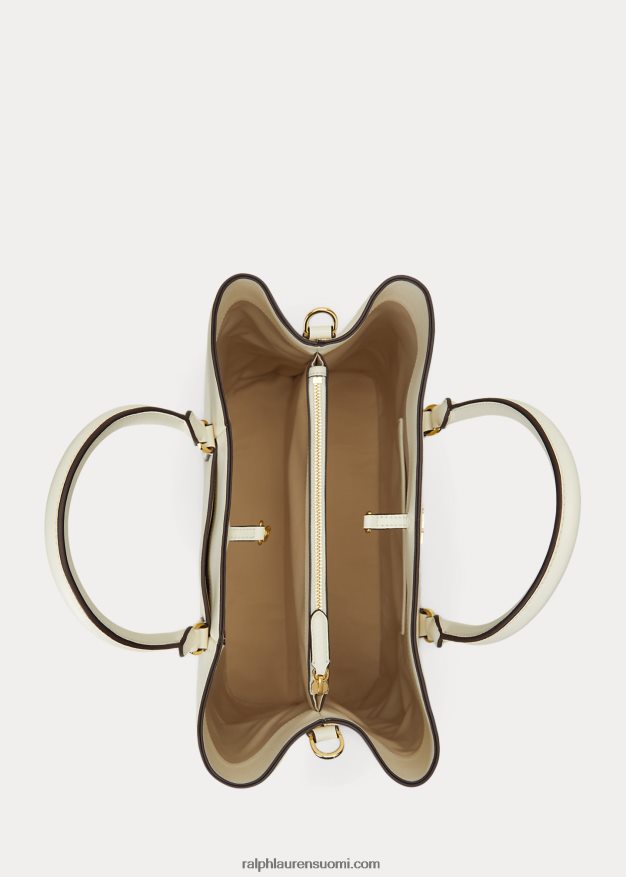 Ralph Lauren naiset nahkainen iso marcy-laukku 0Z24ZR5362 vanilja