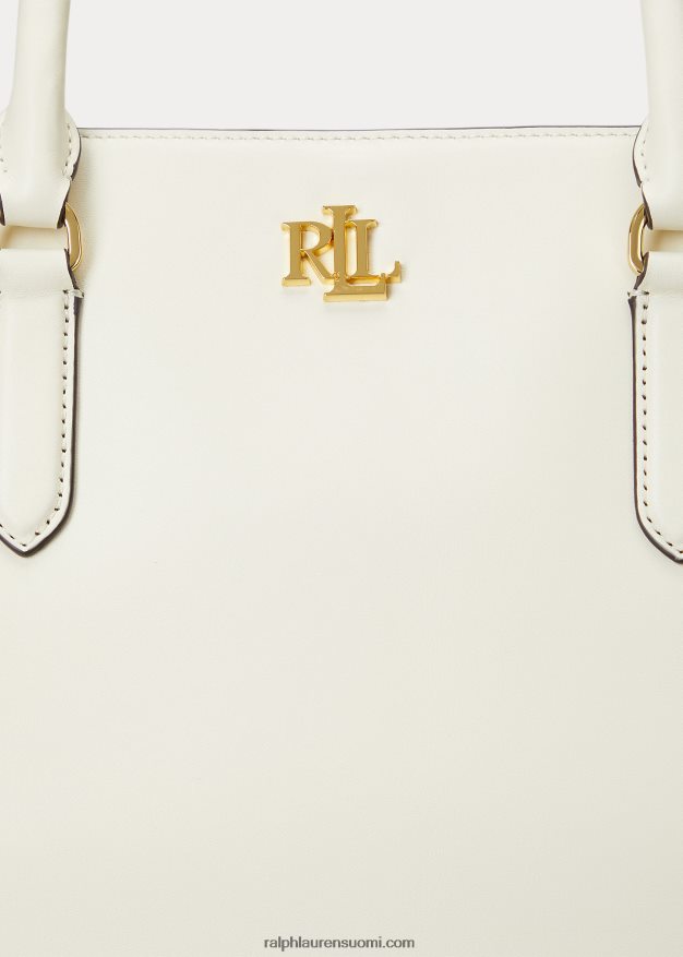 Ralph Lauren naiset nahkainen iso marcy-laukku 0Z24ZR5362 vanilja