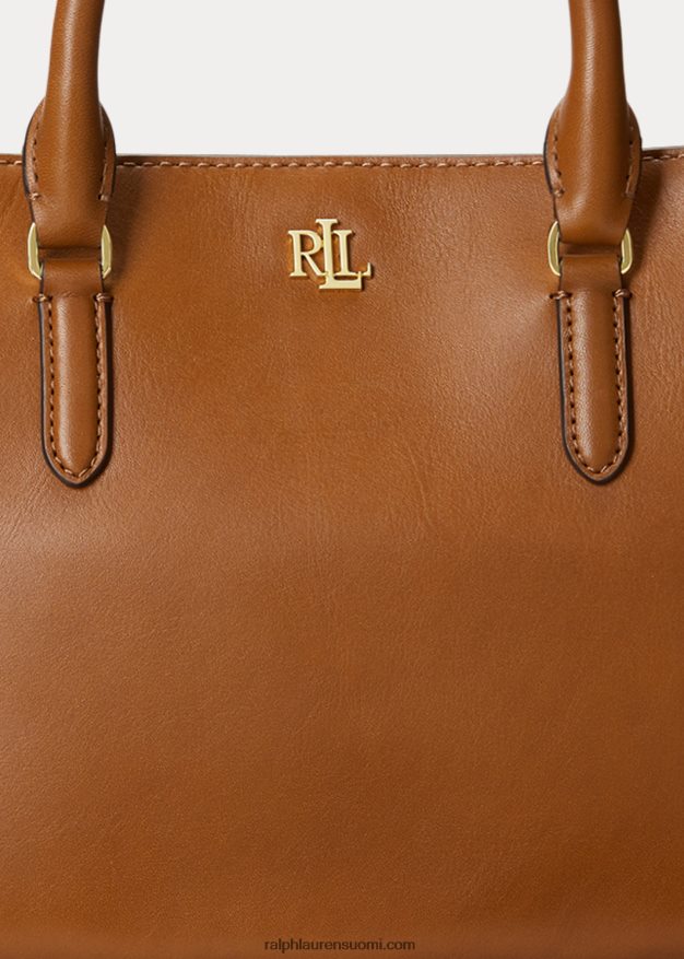 Ralph Lauren naiset nahkainen pieni marcy-laukku 0Z24ZR5354 rusketus