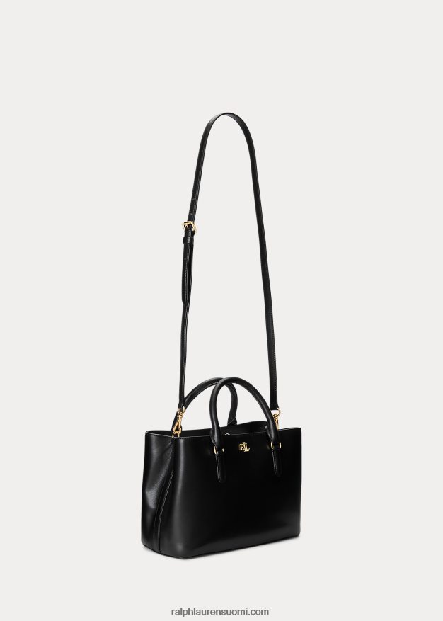 Ralph Lauren naiset nahkainen pieni marcy-laukku 0Z24ZR5355 musta