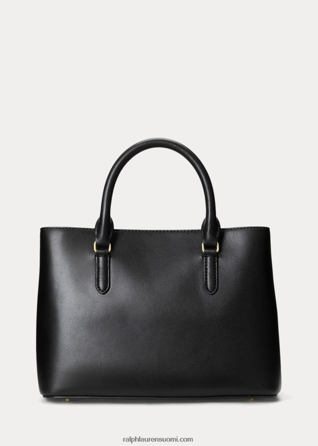 Ralph Lauren naiset nahkainen pieni marcy-laukku 0Z24ZR5355 musta