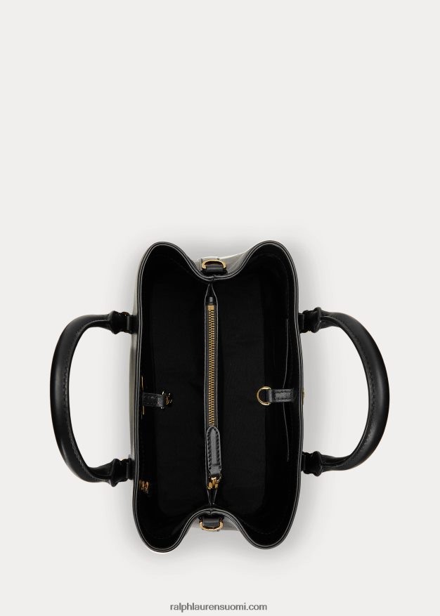 Ralph Lauren naiset nahkainen pieni marcy-laukku 0Z24ZR5355 musta