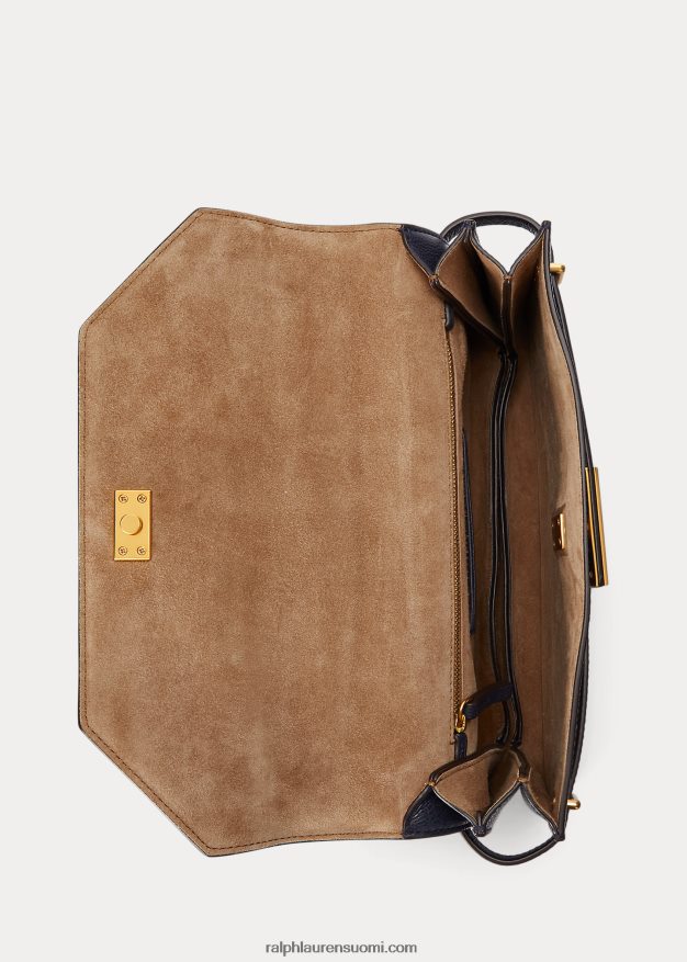 Ralph Lauren naiset polo id nahkainen laukku 0Z24ZR5186 keskiyön laivasto