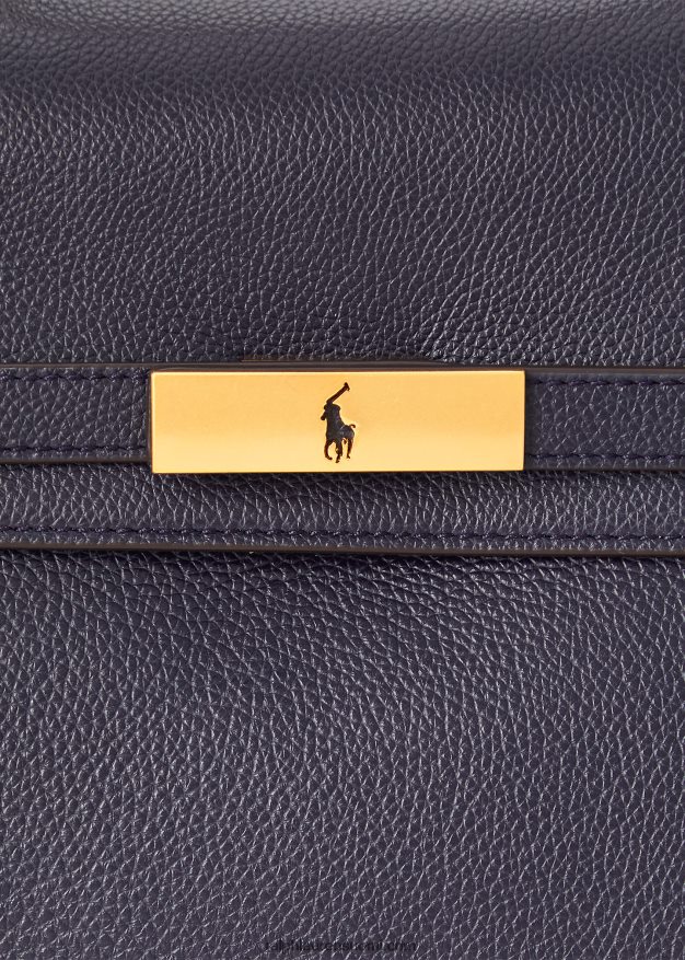 Ralph Lauren naiset polo id nahkainen laukku 0Z24ZR5186 keskiyön laivasto