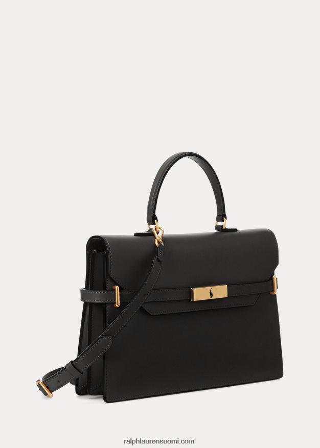 Ralph Lauren naiset polo id nahkainen laukku 0Z24ZR5187 musta