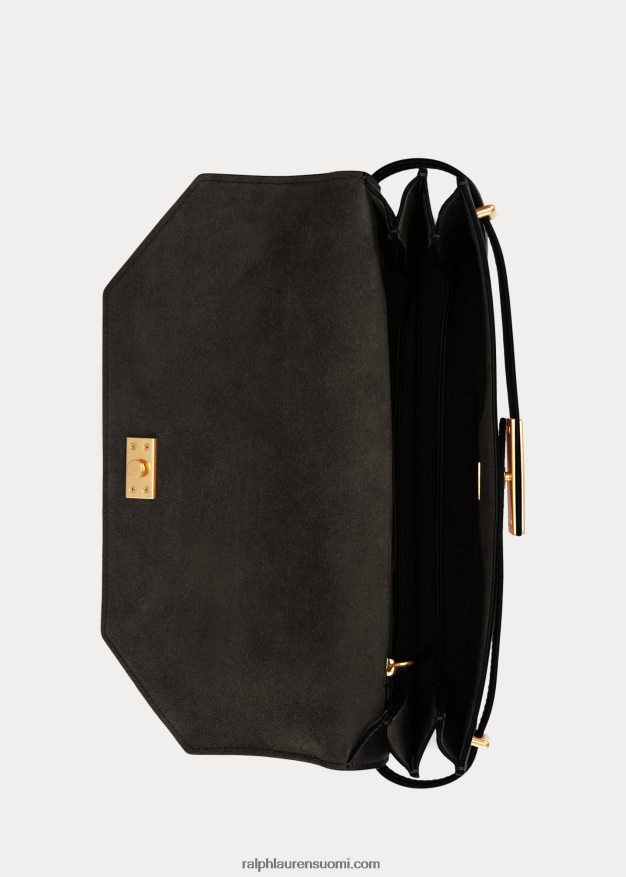 Ralph Lauren naiset polo id nahkainen laukku 0Z24ZR5187 musta