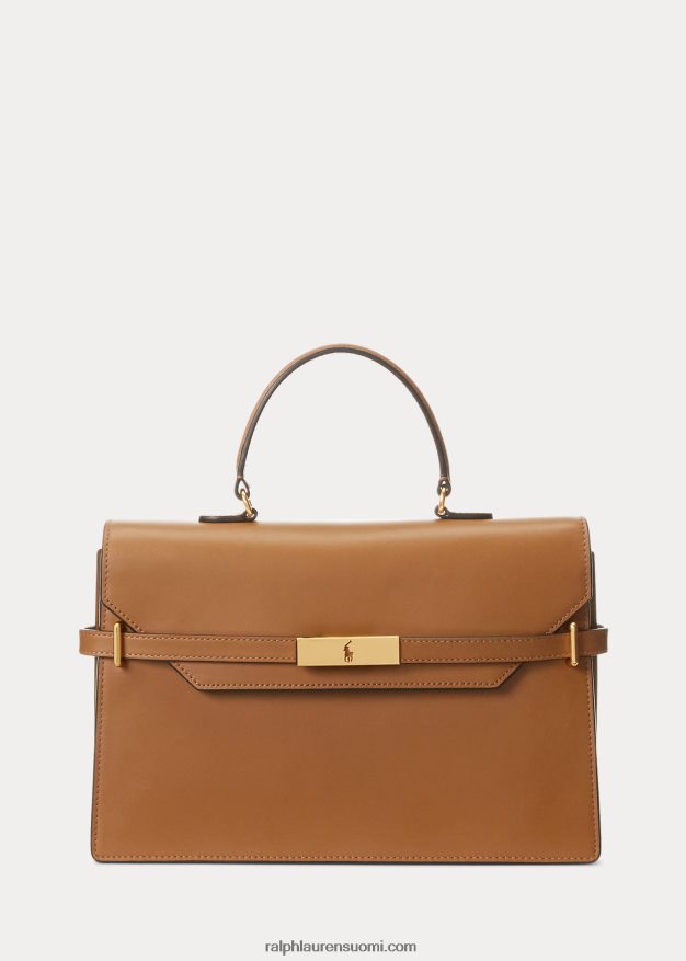 Ralph Lauren naiset polo id nahkainen laukku 0Z24ZR5188 rusketus