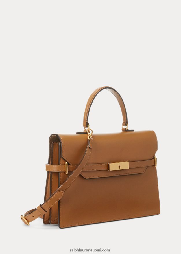 Ralph Lauren naiset polo id nahkainen laukku 0Z24ZR5188 rusketus