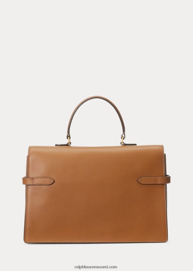 Ralph Lauren naiset polo id nahkainen laukku 0Z24ZR5188 rusketus