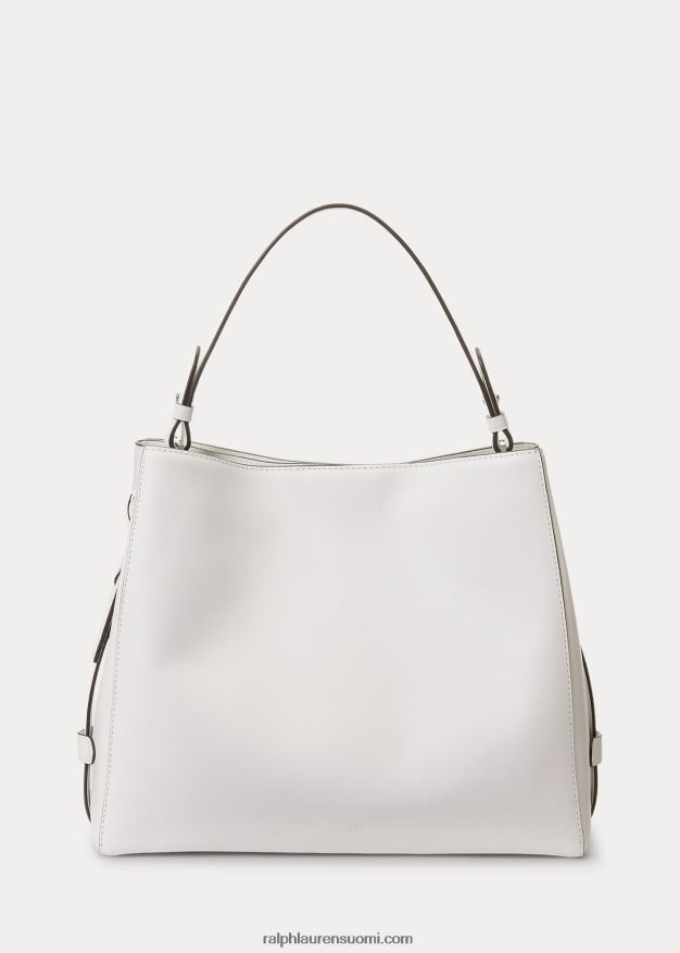 Ralph Lauren naiset silmukkanahkainen keskikokoinen peyton-laukku 0Z24ZR5408