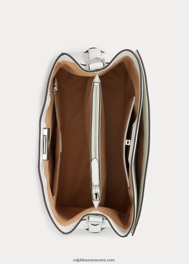 Ralph Lauren naiset silmukkanahkainen keskikokoinen peyton-laukku 0Z24ZR5408