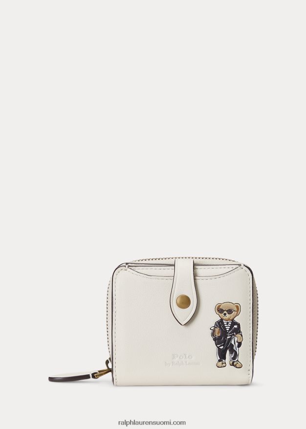 Ralph Lauren naiset Polo bear kompakti lompakko 0Z24ZR9733 kerma