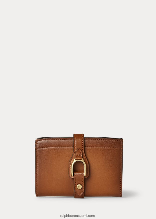 Ralph Lauren naiset kiillotettu welingtonin ranskalainen lompakko 0Z24ZR5613 rl kultaa