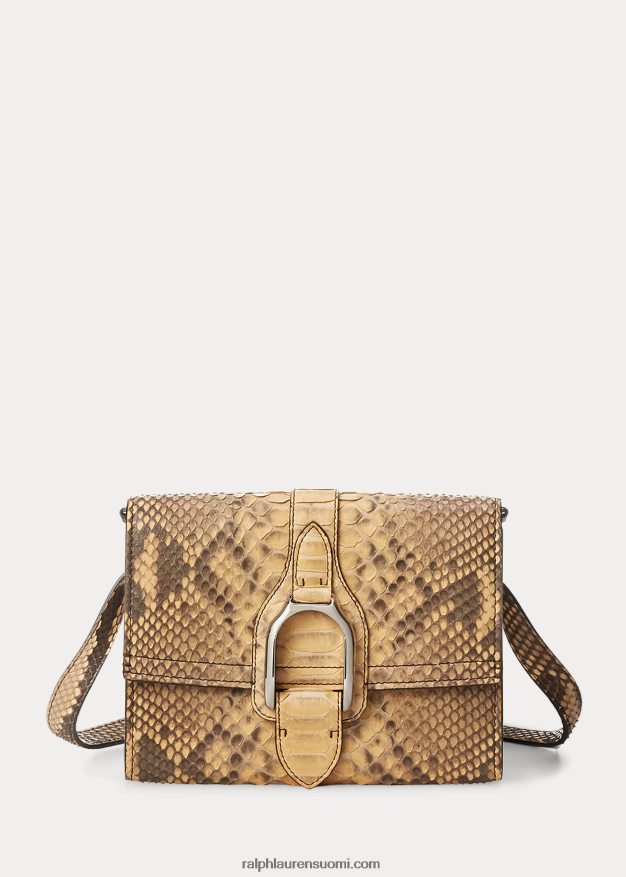 Ralph Lauren naiset python welington crossbody lompakko 0Z24ZR5289 rl tan