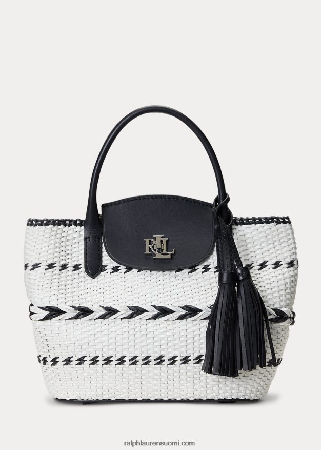 Ralph Lauren naiset geo-aiheinen nahkainen iso perri-laukku 0Z24ZR5420