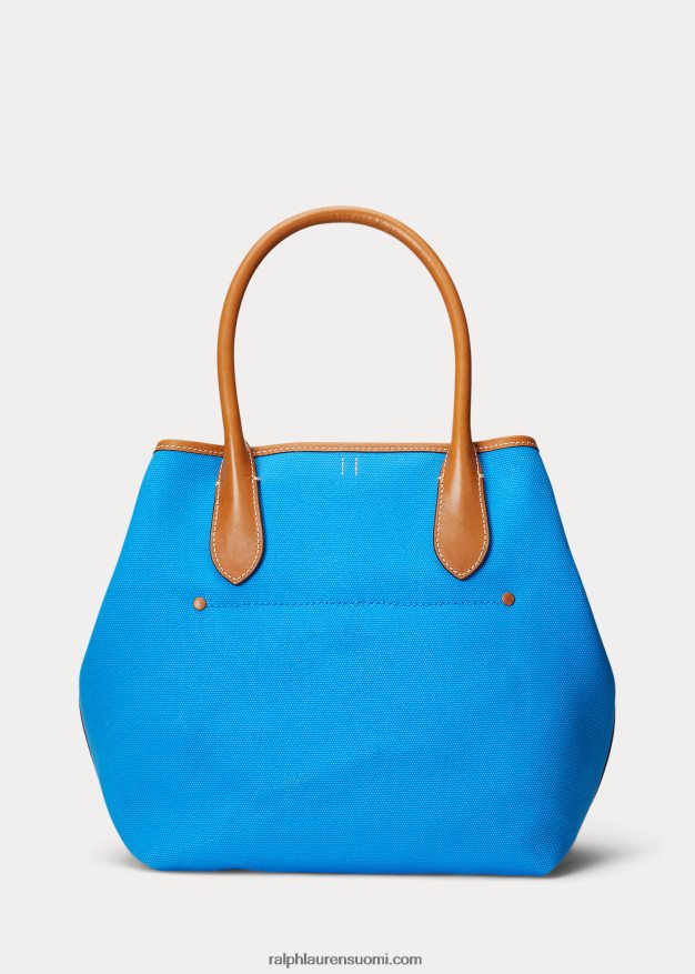 Ralph Lauren naiset käännettävä kangas keskikokoinen bellport-laukku 0Z24ZR5192 jäätikkö turkoosi/laivasto